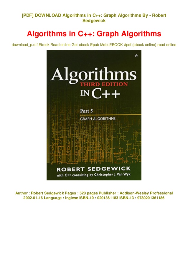 algorithm in c++ sedgewick pdf